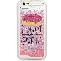 Bread/Phrase Flowing Quicksand Liquid/Printing Pattern PC Hard Back Case Cover For iPhone 6s Plus/6 Plus/6s/6/SE/5s/5