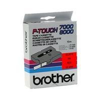 Brother P-Touch TX431 12mm Gloss Tape - Black on Red