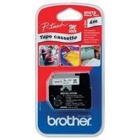 Brother P-Touch MK221BZ 9mm Plastic Tape - Black on White