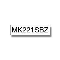 brother mk221sz 9mm plastic tape black on white 4 metres