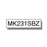 Brother MK231SBZ 12mm Plastic Tape - Black on White 4 Metres
