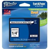 brother p touch tze 231s 12mm x 4m black on white labelling tape twin  ...