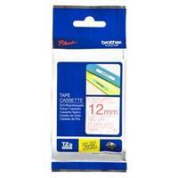 Brother P-Touch TZE132 12mm Gloss Tape - Red on Clear