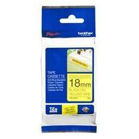 brother tzes641 18mm strong adhesive tape black on yellow