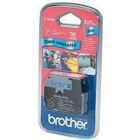 Brother P-Touch MK521BZ 9mm Plastic Tape - Black on Blue