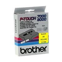 brother p touch tx631 12mm gloss tape black on yellow