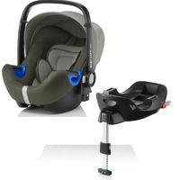 Britax Baby Safe i-Size Car Seat and i-Size Flex Base-Olive Green (New)