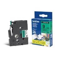 brother tze 721 laminated tape black on green