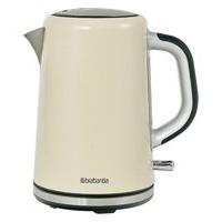 Brabantia 1.7 Litre Soft Grip Kettle Brushed Stainless Steel Almond