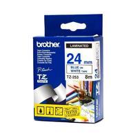 Brother TZe 253 Laminated tape- Blue on White