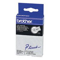 Brother P-Touch TC-201 Glossy Labels- Black on White