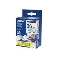 brother tze 263 laminated tape blue on white