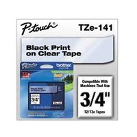 brother tze 141 original p touch label tape 34 x 26 ft 18mm x 8m black ...