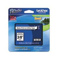 brother tze221 original p touch label tape 38 x 26 ft 9mm x 8m black o ...