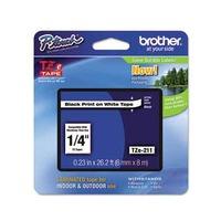brother tze211 original p touch label tape 14 x 26 ft 6mm x 8mm black  ...