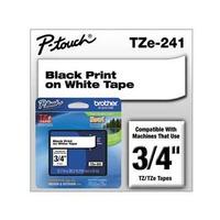 brother tze241 original p touch label tape 34 x 26 ft 18mm x 8m black  ...