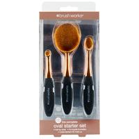 brush works makeup brushes hd oval brush starter set