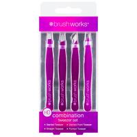 Brush Works Tweezers HD Combination Tweezer Set - Purple