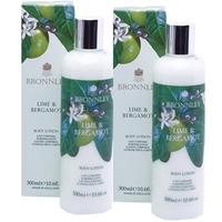 bronnley lime bergamot body lotion twin pack