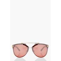 Bridged Frameless Sunglasses - rose