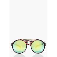 Brow Bar Rounded Sunglasses - brown