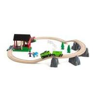 BRIO Countryside Horse Train and Track Set with Shed 33790
