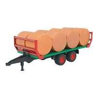 bruder 02220 bale transport trailer with 8 round bales