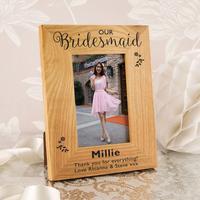 Bridesmaid Oak Photo Frame
