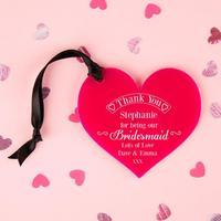 Bridesmaid Thank You Keepsake Acrylic Heart