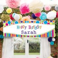 Bright and Bold Personalised Party Banner