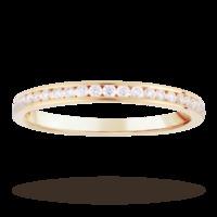 Brilliant Cut 0.25 Carat Total Weight Diamond Set Eternity Ring in 18 Carat Yellow Gold - Ring Size J.5