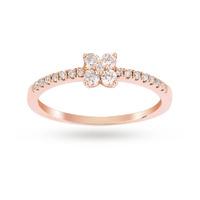 Brilliant Cut 0.30 Carat Total Weight Diamond Promise Engagement Ring in 9 Carat Rose Gold - Ring Size P