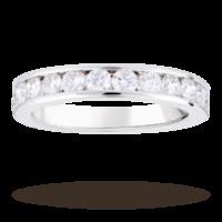 Brilliant Cut 1.00 Carat Total Weight Diamond Set Eternity Ring in 18 Carat White Gold - Ring Size K