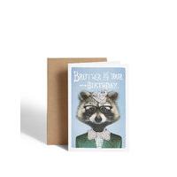 Brother Raccoon Birthday Card