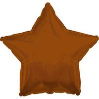 Brown Metallic Star Foil Balloon