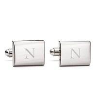 Brushed Rectangular Steven Cuff Links
