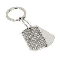 Bradley Associates Diamante Dog Tag Keyring