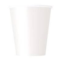 Bright White Paper Cups 8 Pack