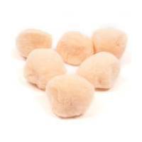 Brown Pompoms 5cm 6 Pack