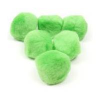 Bright Green Pompoms 5cm 6 Pack