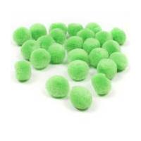 Bright Green Pompoms 2 cm 25 Pack