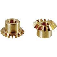 Brass bevel gear wheel Reely Module Type: 0.75 No. of teeth: 15, 15 1 pair