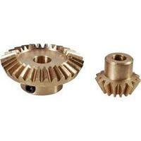 Brass bevel gear wheel Reely Module Type: 0.5 No. of teeth: 15, 45 1 Set