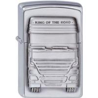 Brushed Chrome King Of The Road Zippo Lighter