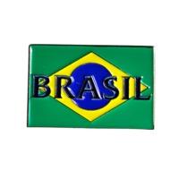 Brasil Crest Pin Badge - Multi-colour