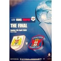 Bristol City v Carlisle Utd - Football League Trophy Final - 6th April 2003