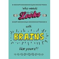 brains like yours romantic everyday card
