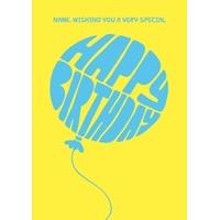 bright balloon | personalised birthday card