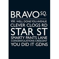 bravo sq congratulations card