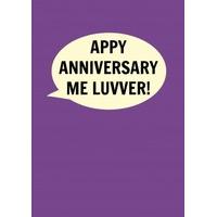 bristol appy anniversary me luvver anniversary card di1015